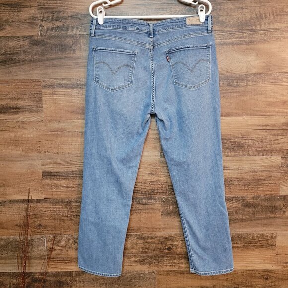 Levi's Jeans Size 14 S Mid Rise Skinny Medium Light Wash Stretch Denim Western - Picture 2 of 11